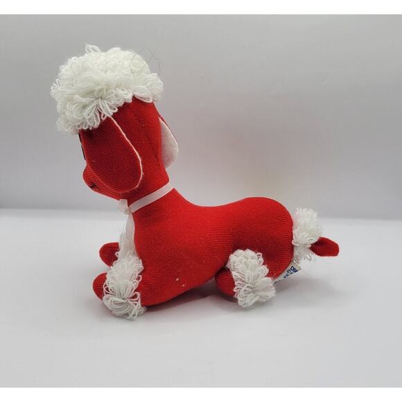 Vintage 1975 Dakin Dream Pets Red Poodle Puppy Dog Stuffed Animal Toy NOS - Picture 3 of 11